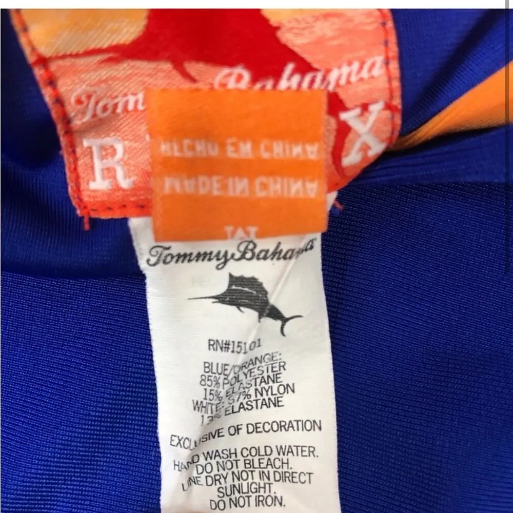 Tommy bahama boys blue orange and white rash guard
